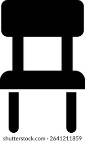 Armchair, sofa black icon isolated on transparent background Vector for apps or web sofa icon flat sign, symbol of Home Interior furniture