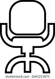 Armchair, sofa black icon isolated on transparent background Vector for apps or web sofa icon line sign, symbol of Home Interior furniture