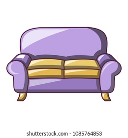 Armchair sofa icon. Cartoon of armchair sofa vector icon for web design isolated on white background