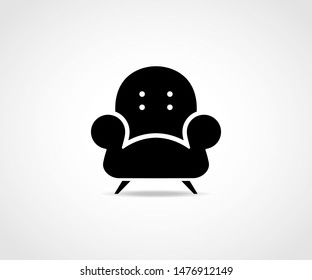 Armchair sofa logo icon design. 