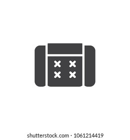 Armchair top view vector icon. filled flat sign for mobile concept and web design. Sofa simple solid icon. Symbol, logo illustration. Pixel perfect vector graphics
