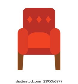 Icono Plano Vector De Sillón Para Uso Personal Y Comercial.
