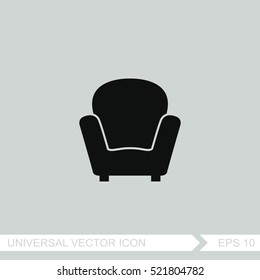 Armchair Vector Icon.