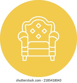 Icono vectorial de sillón. Se puede usar para imprimir, móviles y aplicaciones web.