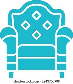 Icono vectorial de sillón. Se puede usar para imprimir, móviles y aplicaciones web.