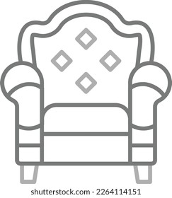 Icono vectorial de sillón. Se puede usar para imprimir, móviles y aplicaciones web.