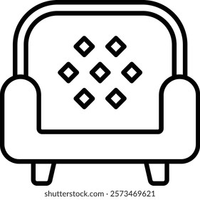 Armchair vector icon. Can be used for printing, mobile and web applications.