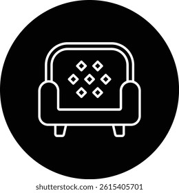 Armchair vector icon. Can be used for printing, mobile and web applications.