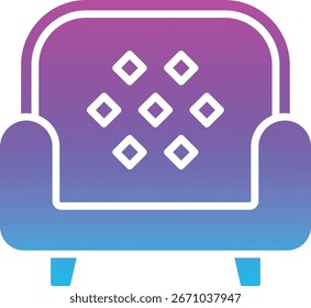 Icono de Vector de sillón. Se puede utilizar para aplicaciones de impresión, móviles y de Web.