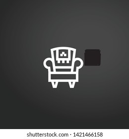 Armchair vector icon. Armchair concept stroke symbol design. Thin graphic elements vector illustration, outline pattern for your web site design, logo, UI. EPS 10.
