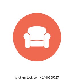 An armchair vector icon, an armchair vector illustration for business and home . A sofa icon .