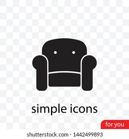 An armchair vector icon,  an armchair vector illustration for home and business. A sofa icon .