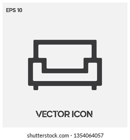 Armchair vector icon illustration. Modern armchair symbol icon. Premium quality.