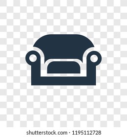 Armchair vector icon isolated on transparent background, Armchair transparency logo concept
