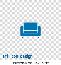 armchair vector icon on white background