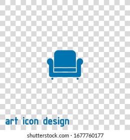 armchair vector icon on white background