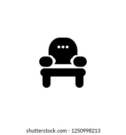 armchair vector icon. armchair sign on white background. armchair icon for web and app