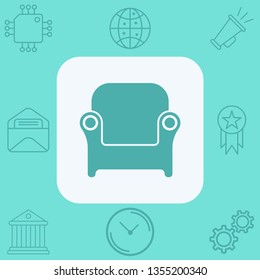Armchair vector icon sign symbol