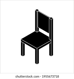armchair vector icon in trendy flat design on white background. color editable