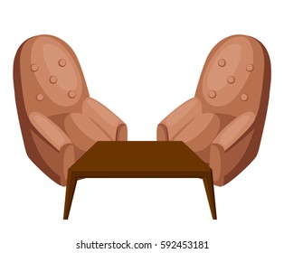 Armchair vector illustration isolated on white chair .