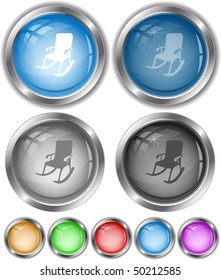 Armchair. Vector internet buttons.