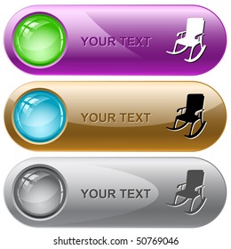 Armchair. Vector internet buttons.