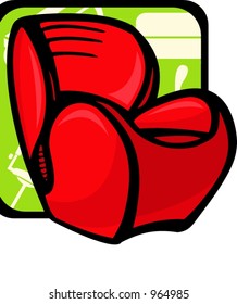 Armchair.Pantone colors.Vector illustration