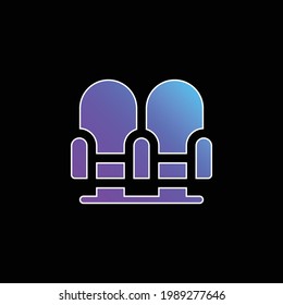 Icono de vector de gradiente azul