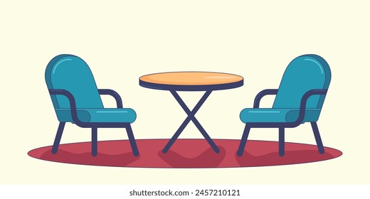 armchairs for consultation furniture. home furniture. vector illustration