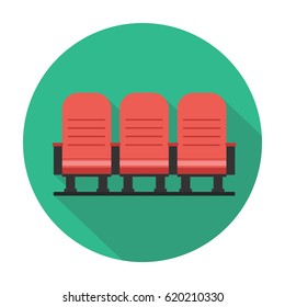 Armchairs flat icon.  vector illustration