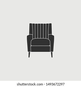 Armchairs vector black office design concept
