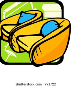 Armchairs with.Pantone colors.Vector illustration
