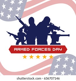 Armed Force Day. Suitable for banner, poster, greeting card, mug, shirt, template and print advertising. Vector Illustration
