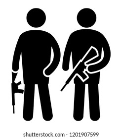 Armed force soldier with rifle