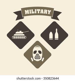 Armed forces concept  with military icons design, vector illustration 10 eps graphic.