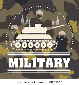 Armed forces concept  with military icons design, vector illustration 10 eps graphic.