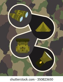 Armed forces concept  with military icons design, vector illustration 10 eps graphic.