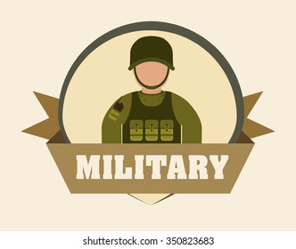 Armed forces concept  with military icons design, vector illustration 10 eps graphic.