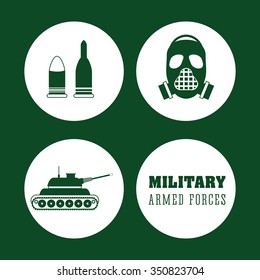 Armed forces concept  with military icons design, vector illustration 10 eps graphic.
