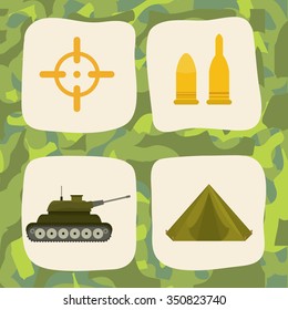 Armed forces concept  with military icons design, vector illustration 10 eps graphic.
