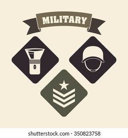 Armed forces concept  with military icons design, vector illustration 10 eps graphic.