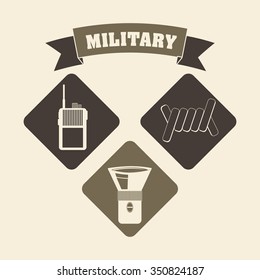 Armed forces concept  with military icons design, vector illustration 10 eps graphic.