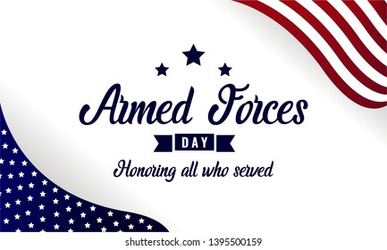 Armed forces day card or background. vector illustration.