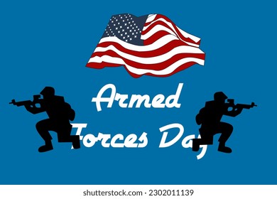Armed Forces Day Design for template, poster, Background, Greeting Card. Vector illustration.