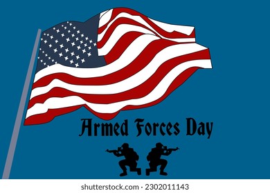 Armed Forces Day Design for template, poster, Background, Greeting Card. Vector illustration.