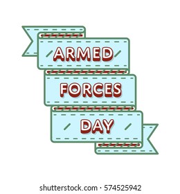 Armed Forces Day emblem isolated vector illustration on white background. 20 may USA patriotic holiday event label, greeting card decoration graphic element