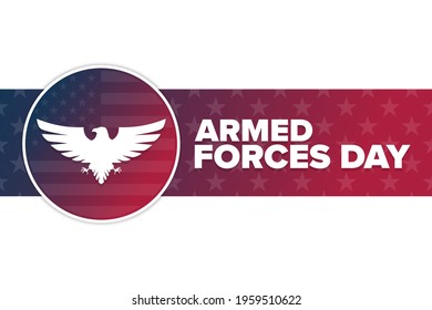 Armed Forces Day. Holiday concept. Template for background, banner, card, poster with text inscription. Vector EPS10 illustration