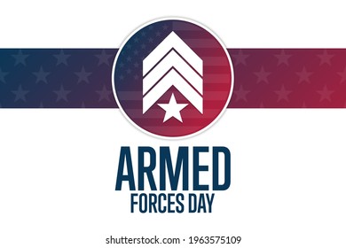 Armed Forces Day. Holiday concept. Template for background, banner, card, poster with text inscription. Vector EPS10 illustration