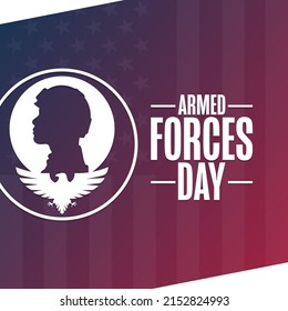 Armed Forces Day. Holiday concept. Template for background, banner, card, poster with text inscription. Vector EPS10 illustration