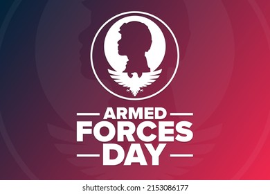 Armed Forces Day. Holiday concept. Template for background, banner, card, poster with text inscription. Vector EPS10 illustration